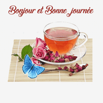 Gif animé bonjour et bonne journée petit déjeuner